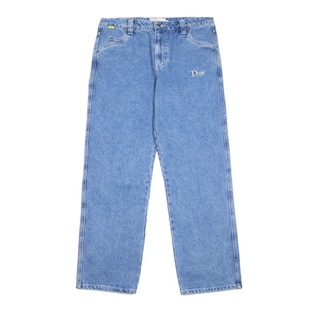 DIME Light Blue Straight Leg Denim Trousers